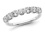 1.00 Carat (ctw) Seven-Stone Diamond Anniversary Wedding Band Ring in 14K White Gold